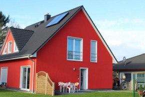 Fewo Mohnblume Lütow Usedom Achterwasser rotes Haus in Lütow